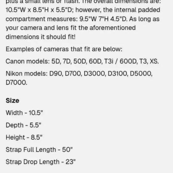 Lo & Sons Brown Crossbody Camera Bag - Picture 6 of 9